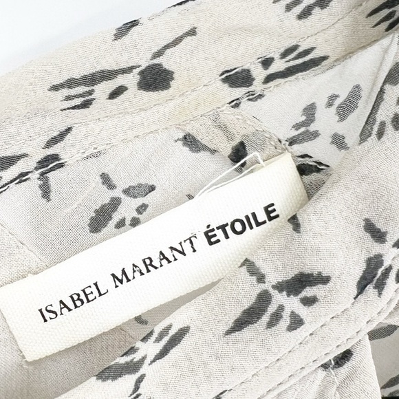 ✅ ISABEL MARANT ETOILE SILK FLORAL BLOUSE SIZE SMALL SHEER - Picture 5 of 7